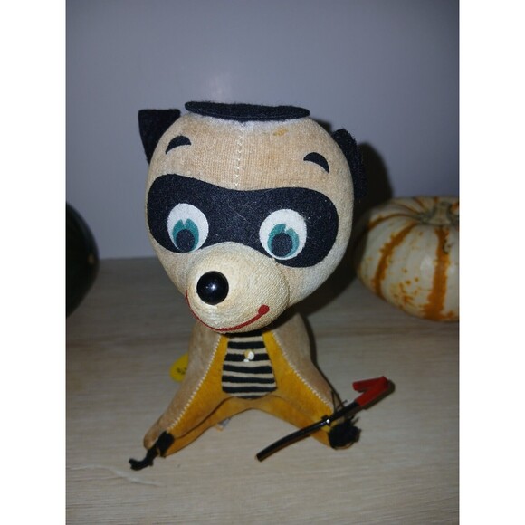 R Dakin Dream Pets Ty Coon Racoon Stuffed Animal Sawdust #233 7" Vintage - Picture 16 of 16
